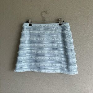 J. Crew Light Blue Textured Mini Skirt 4P